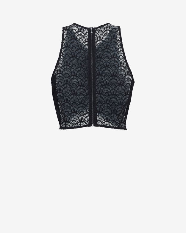 Exclusive For Intermix Lace Back Cross Over Mid-Riff Top