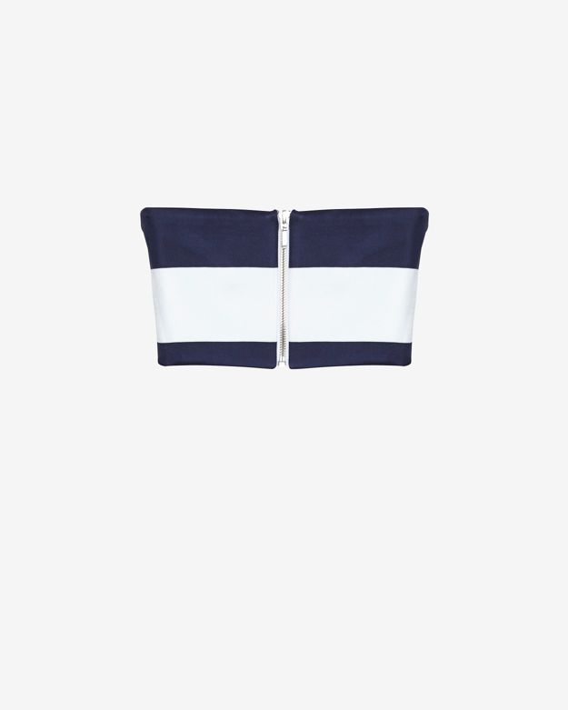 Nicholas Zipper Detail Asymmetrical Bra