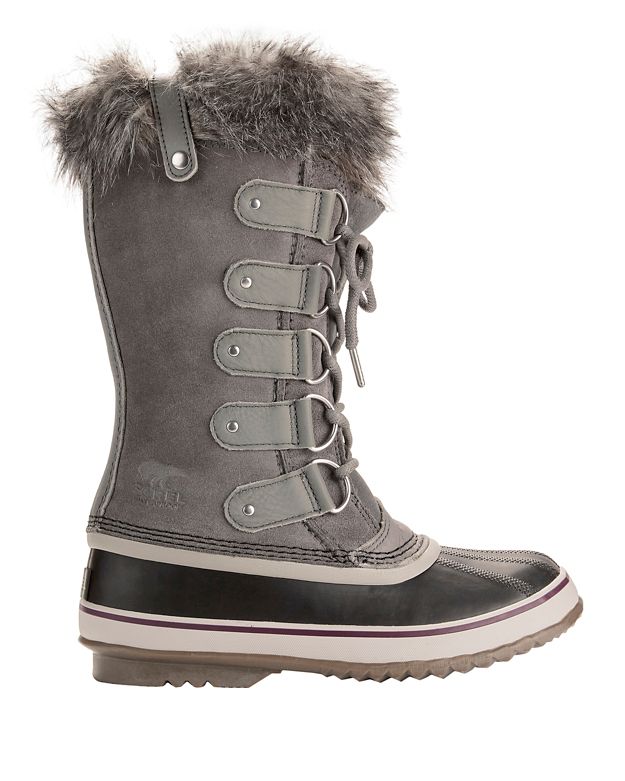 sorel gray and tan boots
