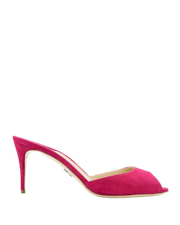 PAUL ANDREW Aristate Pink Suede Mules