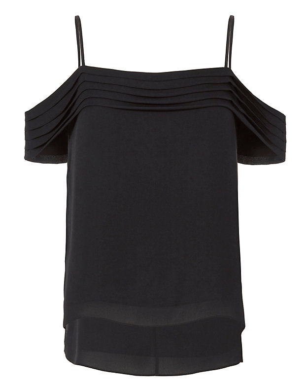 T by Alexander Wang Pleated Shoulder Top - INTERMIX®