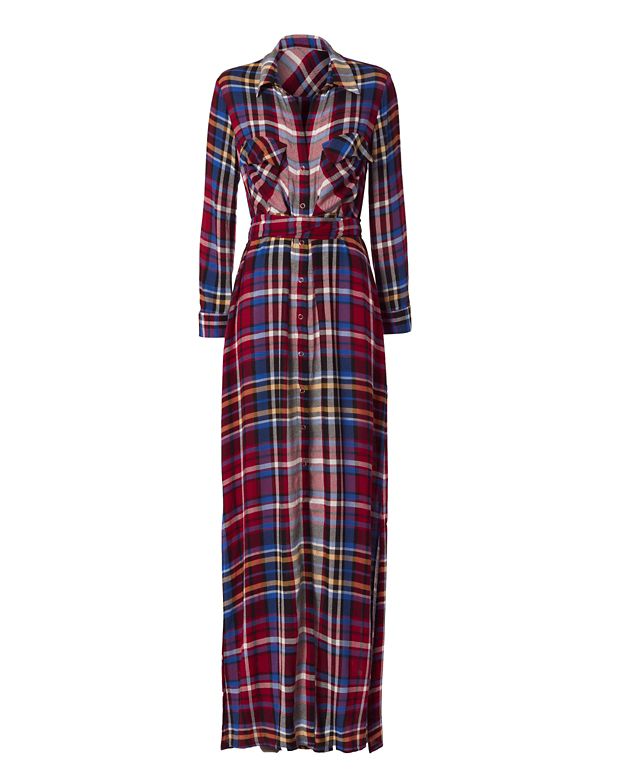 plaid maxi top