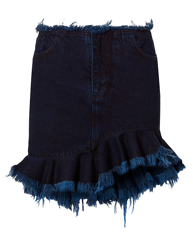 Marques' Almeida Indigo Denim Mini Skirt | Shop IntermixOnline.com