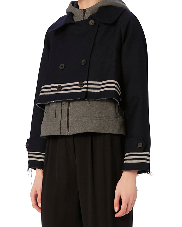 Sea Sweatshirt Combo Striped Jacket | Shop IntermixOnline.com