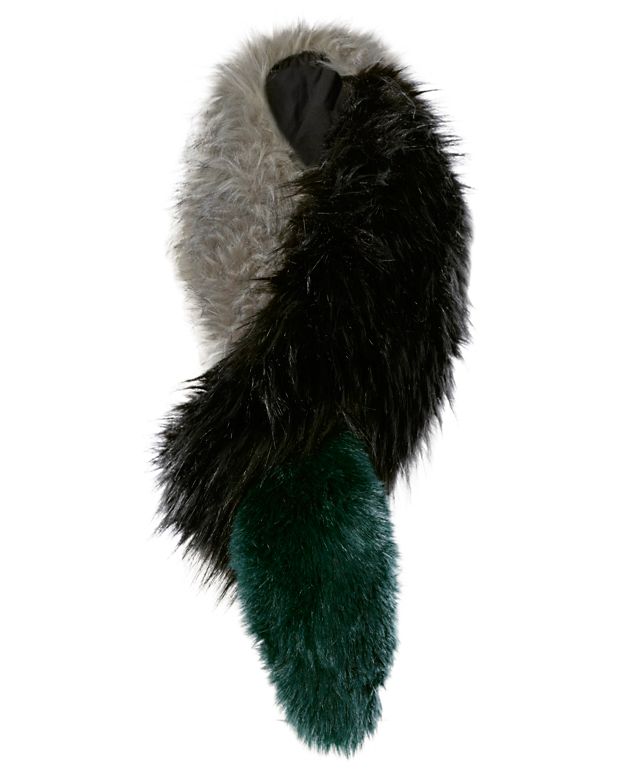 Charlotte Simone Popsicle Green Faux Fur Tail Scarf - INTERMIX®