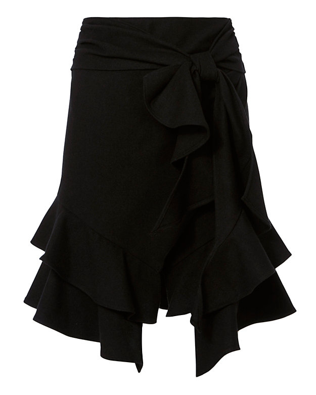 Exclusive for Intermix Erika Tie Ruffle Skirt | Shop IntermixOnline.com