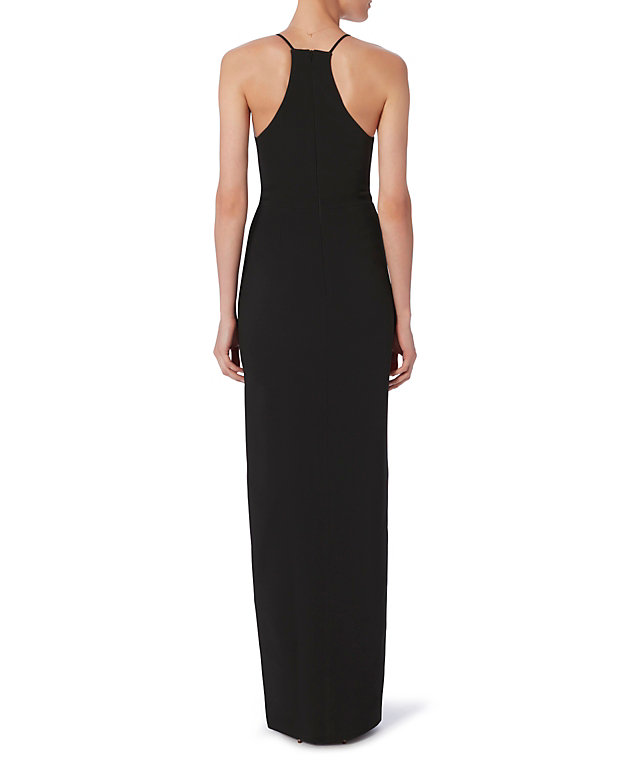 David Koma Deep V Gown: Black | Shop IntermixOnline.com