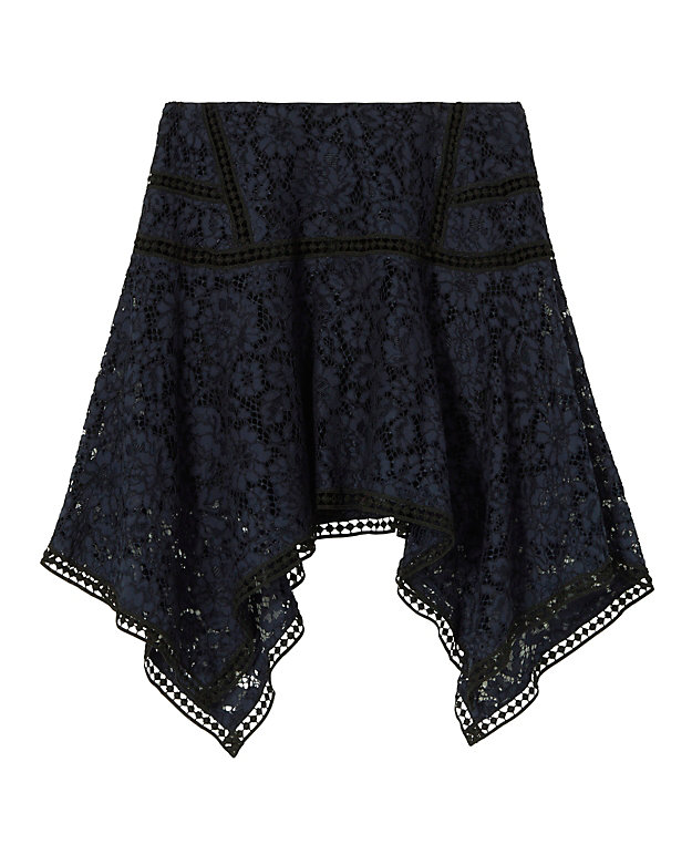 Veronica Beard Aura Asymmetric Lace Skirt - INTERMIX®