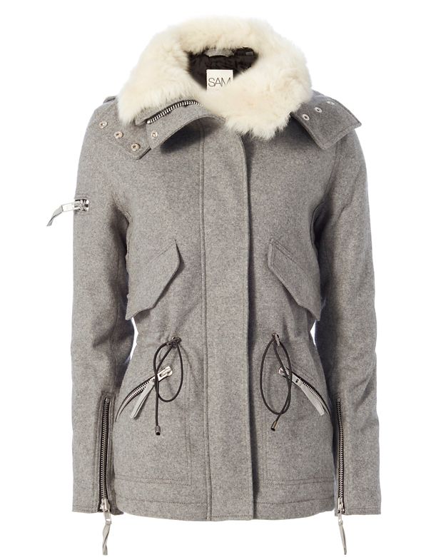 SAM Devon Shearling Lamb Collar Jacket | Shop IntermixOnline.com