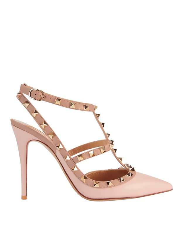 Valentino Rockstud Cage Pump: Pink Rose - INTERMIX®