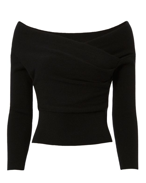 Michelle Mason Cross Front Crop Sweater | Shop IntermixOnline.com