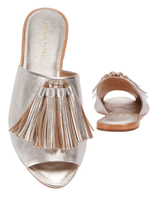 tassel slide sandals