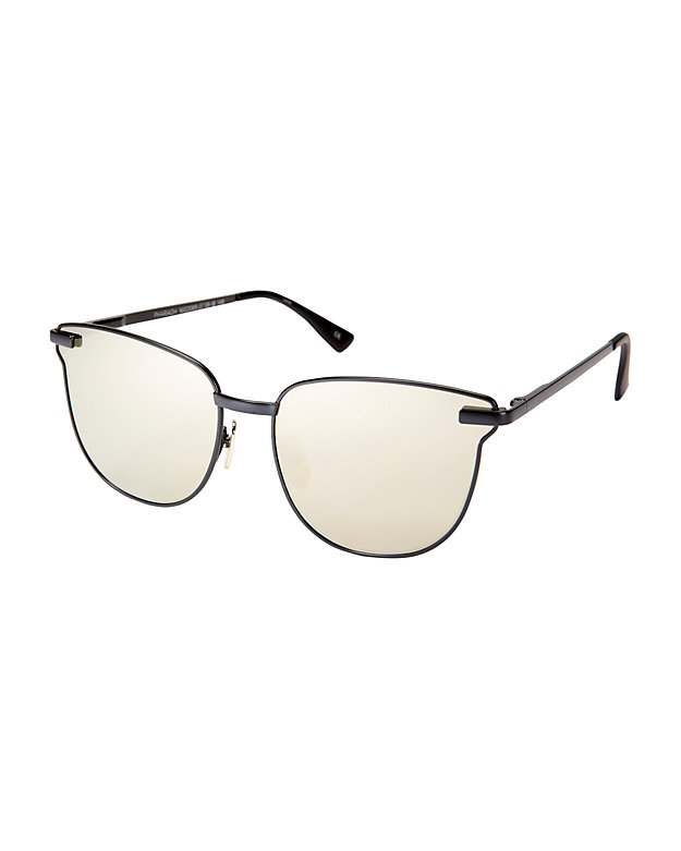 Le Specs Luxe Pharaoh Metal Frame Sunglasses Black/Gold Shop