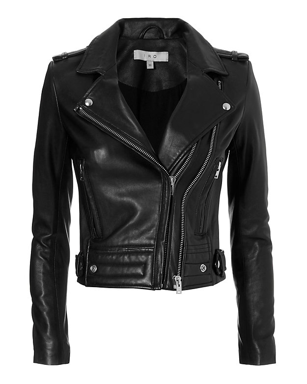 IRO Luiga Moto Black Leather Jacket - INTERMIX®