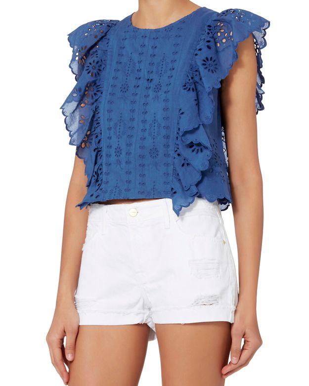 sleeveless eyelet top