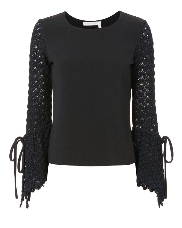 See By Chloé Flared Knit Sleeve Top INTERMIX®