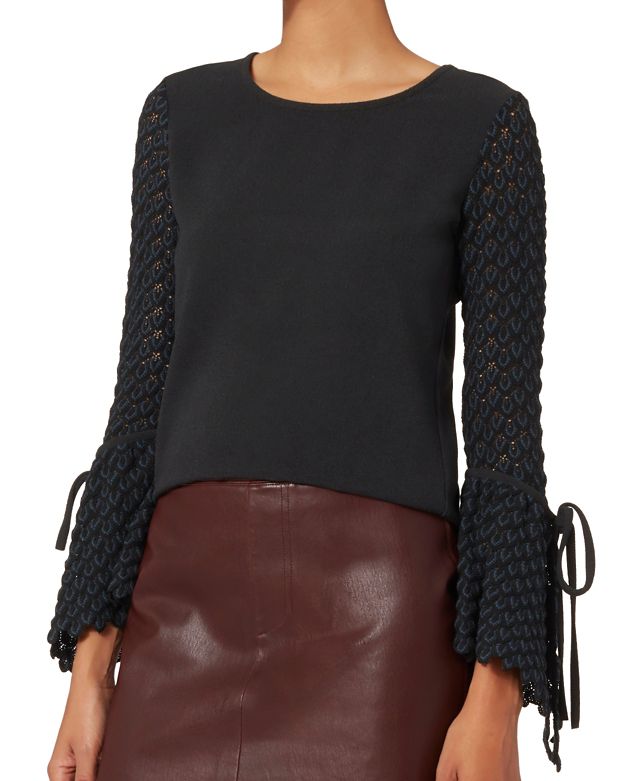 See By Chloé Flared Knit Sleeve Top INTERMIX®