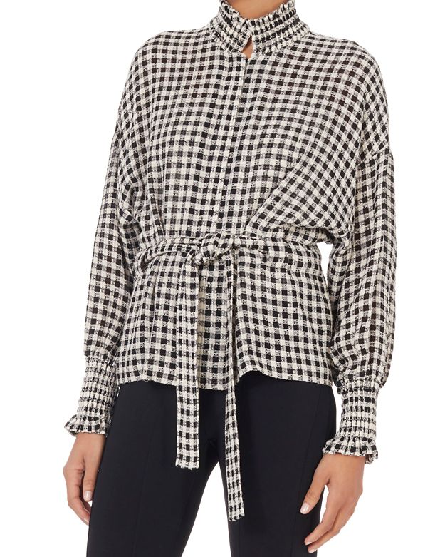Exclusive for Intermix Nati Gingham Smocked Jacket - INTERMIX®
