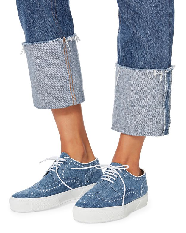 denim brogues