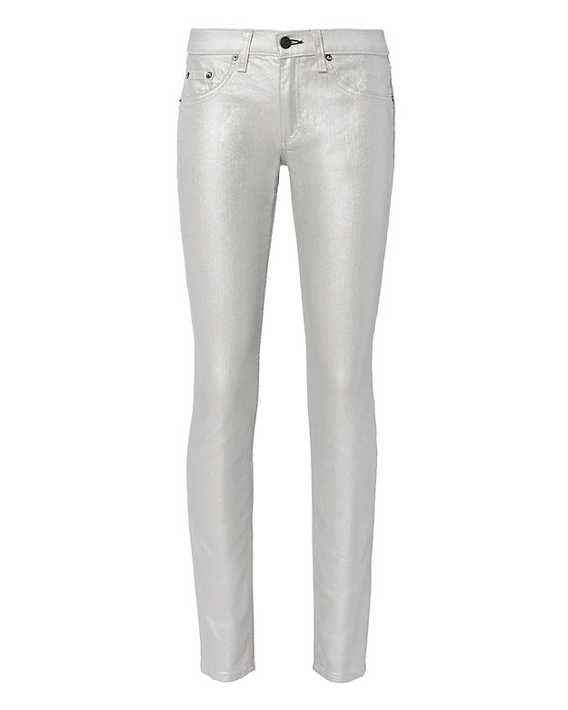 Rag & Bone/JEAN Coated Metallic Skinny Jeans - INTERMIX®